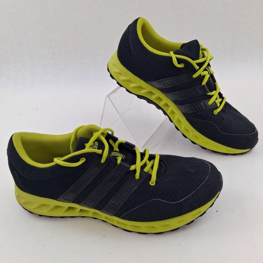 Adidas Running Shoes Mens Size 10 Black Neon Yellow Mesh Sneakers G64052